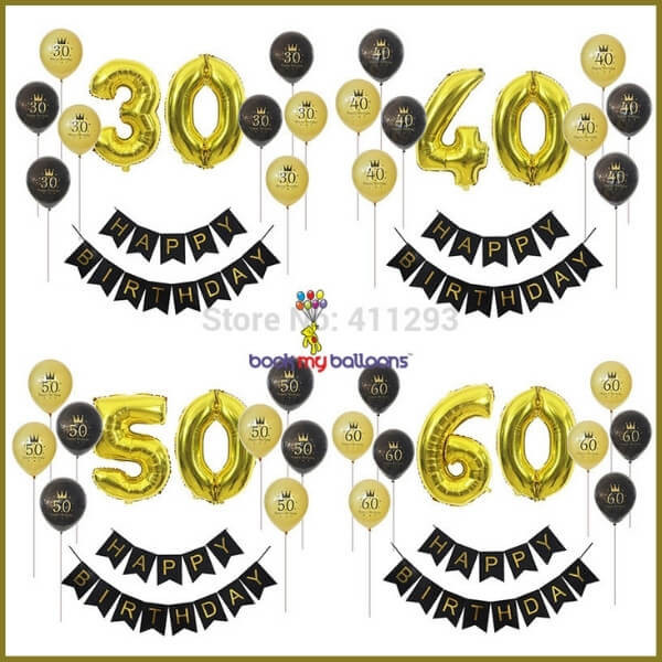 birthday age balloons