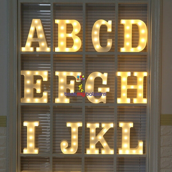 LED Marquee Letter Numbers & Party Supplies in Bangalore