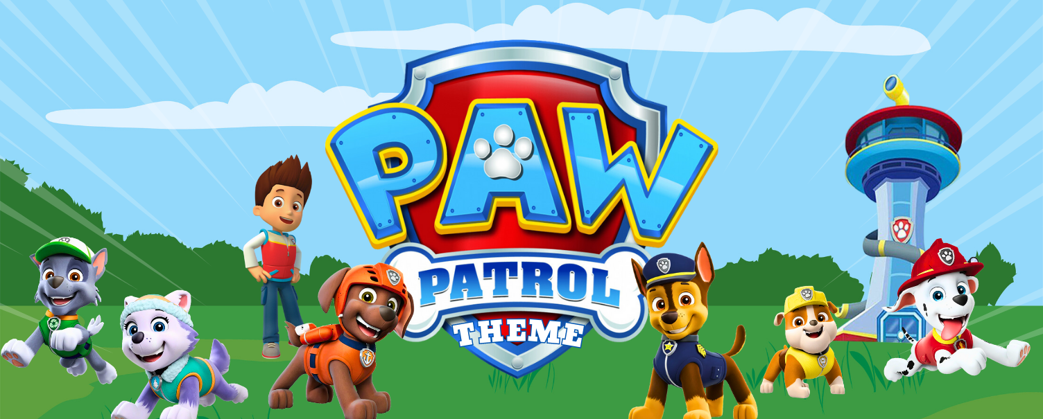 Paw Patrol theme birthday decoration
